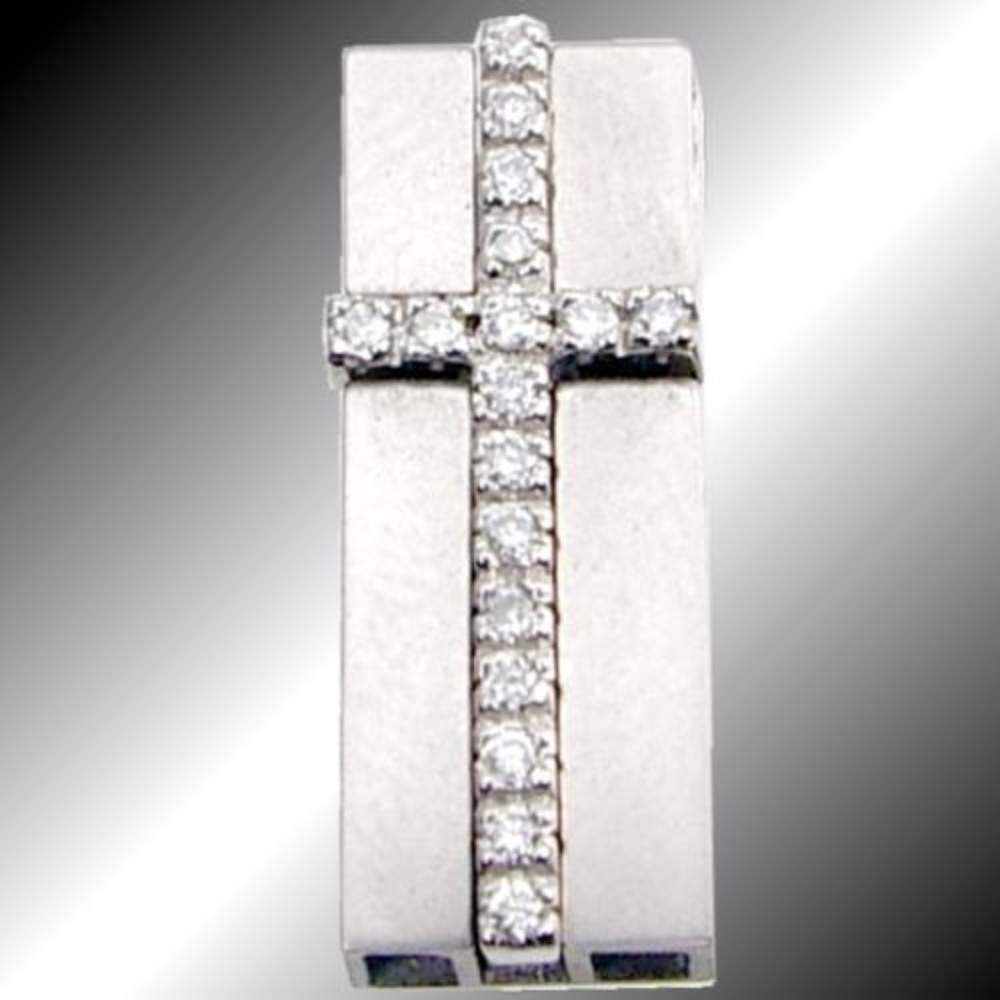 Diamond Pendant Cross .16 TDW 14KT White Gold